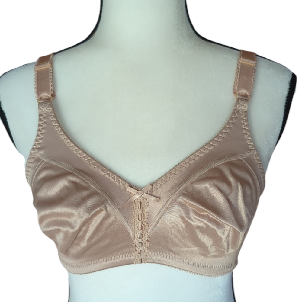 Bali All Around Support Back Smoothing Wirefree Bra 34C Tan ~ Style 3820